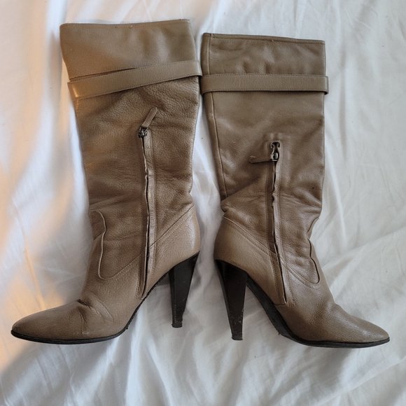 Burberry Tan/Khaki Knee Hight Boots 38 - Picture 3 of 10